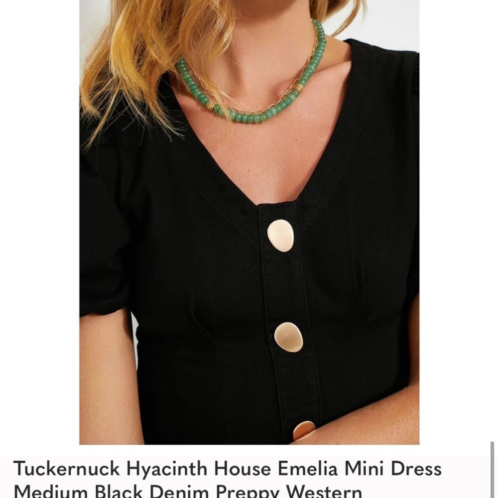 NWTđź–¤HYACINTH HOUSE Black Denim Emelia
Mini Dressđź–¤Sz M - Picture 6 of 8
